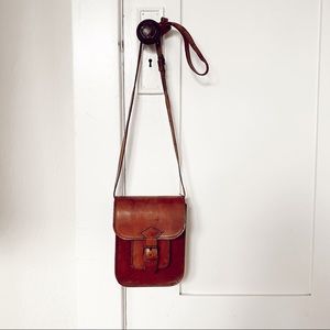 HANDMADE PERUVIAN leather satchel